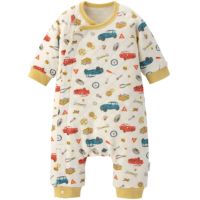 ワンタッチテープでお着換え簡単カバーオール「あったかラップクラッチ(車)」