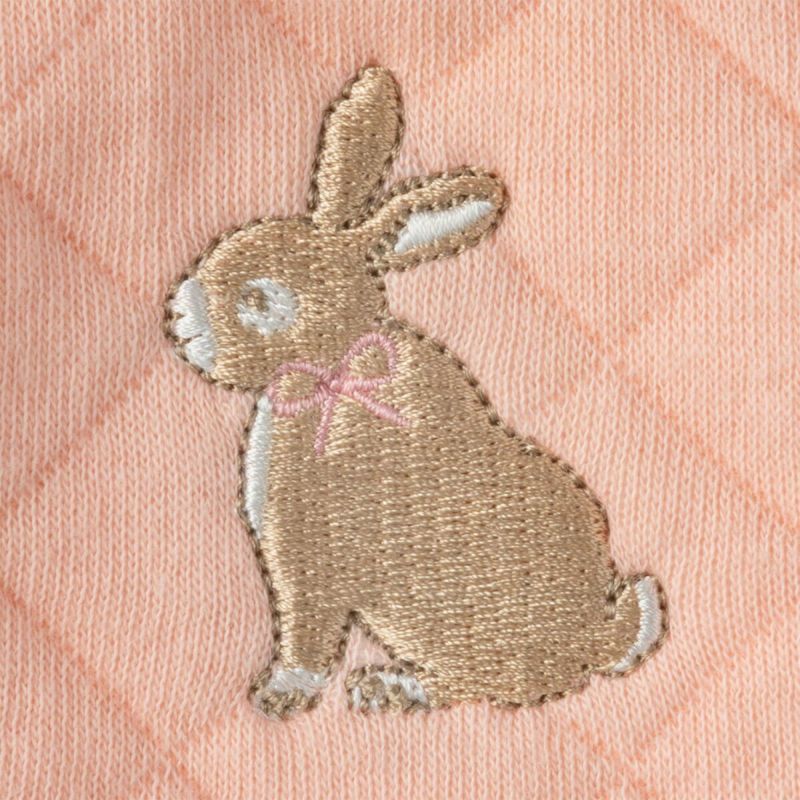あったかベビーベスト（うさぎ）の刺繍