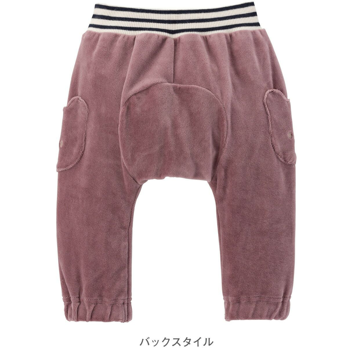ベビーの体型にフィットしたマチ付き仕様のパンツ