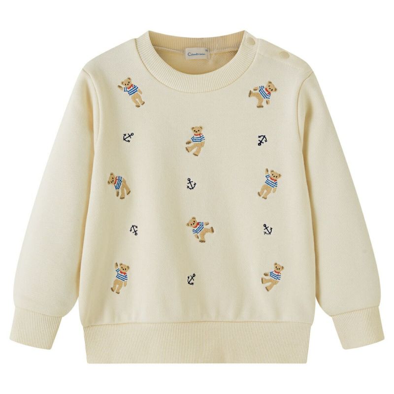 裏毛長袖トレーナー（総柄くま刺繍） | コンビミニ公式ストア