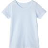 さらさらキープ半袖Tシャツ（メッシュ）：サックス